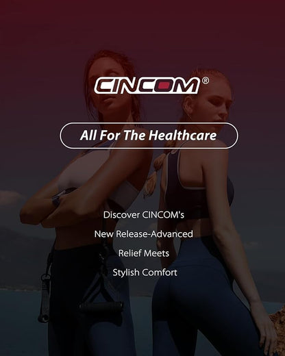 CINCOM Leg Massager with Heat and Air Compression, Cordless Calf Massager for Circulation and Pain Relief, Rechargeable Leg Compression for Edema Relief