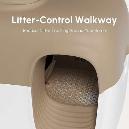 PetSnowy Self-Cleaning Automatic Cat Litter Box with Odor Control TiO2 System, Robot Litter Box with Auto-Packing, App Control, Large Cats & Multiple Cats (2025 Premium Version)