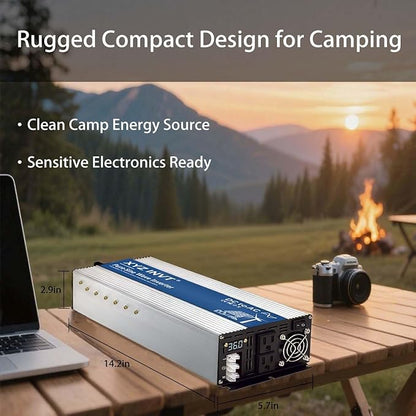 XYZ INVT 3000W Pure Sine Wave Inverter 36V to 120V AC, 6000W Peak Power, Power Converter for Solar System, Off-Grid Home, RV, Truck & Camping