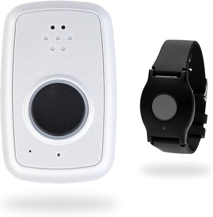ADT - On-The-Go Mobile Medical Alert System for Seniors - GPS Capabilities, Included Waterproof Wearable Panic Button, 24/7 U.S. Based Monitoring (Black Wristband)