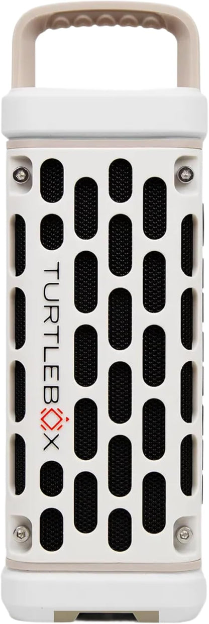 Turtlebox Ranger: Loud! Outdoor Portable Bluetooth 5.4 Speaker | Rugged, Waterproof, Ultra-Portable | Plays to 105db, Deep Bass, Shockproof, Unlimited Pairing for Full Stereo Experience, Ivory