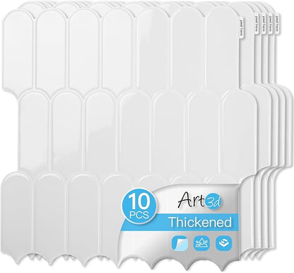 Art3d 12 x 12 Inch Heavy-Duty Peel and Stick Backsplash, Self-adhesive Wall Tiles for Kitchen Bathroom Decor, 10-Pack White