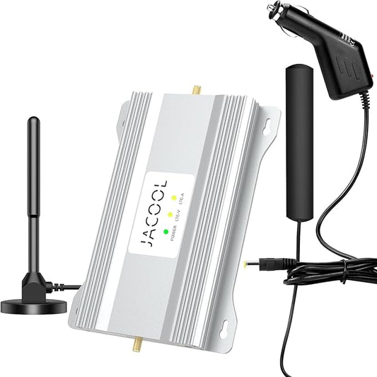 Cell Phone Signal Booster for Car, Truck & SUV – Boost 5G & 4G LTE Band 12/13/17 for Verizon, AT&T & T-Mobile, FCC Certified Mobile Cellular Repeater for Vehicles