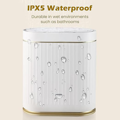Bathroom Trash Can with Lid Automatic 2 Gallon Motion Sensor Garbage Bin, 7.5 Liter Smart Trash Bin Bathroom Decor, Plastic Garbage Can, Narrow Trash Can for Bedroom, Office, Living Room