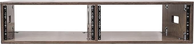 Sound Town DIY 2 x 4U Studio Rack with Baltic Birch Plywood, Weathered Brown for Recording Room, Home Studio (SDRK-D4B)