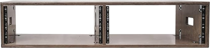 Sound Town DIY 2 x 4U Studio Rack with Baltic Birch Plywood, Weathered Brown for Recording Room, Home Studio (SDRK-D4B)