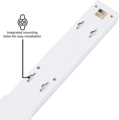 Amazon Basics Surge Protector Power Strip, 6-Outlet, 790 Joules, LED Indicator, 6ft Extension Cord, White