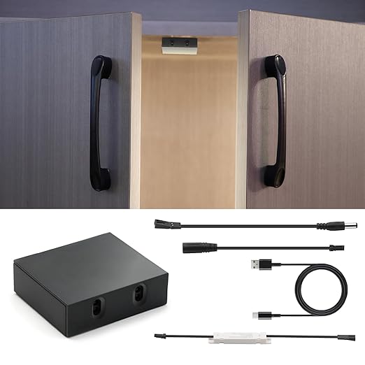 VST Motion Sensor Light Switch IR Sensor Switch, Wireless Door Activated Light Switch for Closet Light LED Strip Light and Under Cabinet Light with JST Male and Female Connector (DC 12V 3A)