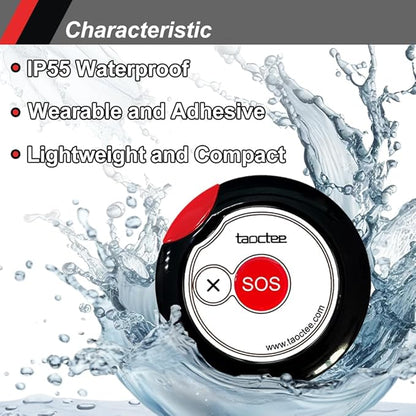 Panic Button Alarm for Security Emergency Remote Panic Button Alarm Siren for Home,Lightweight and Compact Button with Lanyard,Emergency Alert System for House Business Shop(Only 2xbuttons)