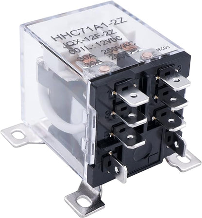 TWTADE/JQX-12F-2Z AC 110V Coil Voltage 30A DPDT 2NO+2NC General Purpose High Power Relay 8 Pin