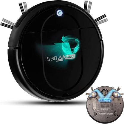 3-in-1 Robot Vacuum & Mop for Pet Hair | Powerful 4500Pa Suction, Tangle-Free, 120 Min Runtime, Ultra-Thin & Quiet, Smart Mapping, Ideal for Hard Floors & Large Homes (Black)