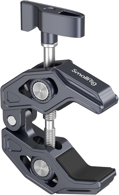 SMALLRIG Crab-Shaped Super Clamp, Camera Mount, 1/4"-20, 3/8"-16 Threaded Holes, 7.7lbs/3.5kg Payload, Compatible with Cameras, Monitors, LED Lights, etc.