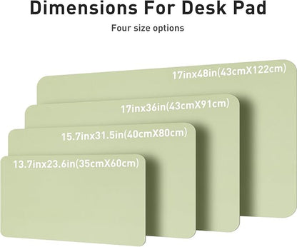 Aothia Leather Desk Pad Protector, Large Mouse Pad, Office Desk Mat, Non-Slip PU Leather Desk Blotter, Laptop Desk Pad, Waterproof Desk Writing Pad for Office and Home (Grass Green, 23.6" x 13.7")