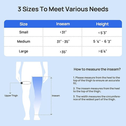 beoka Leg Massager for Circulation and Pain Relief, Cordless Air Compression Boots with 5 Modes 15 Intensities for Athletes Runners and Travelers, Leg Recovery System-S