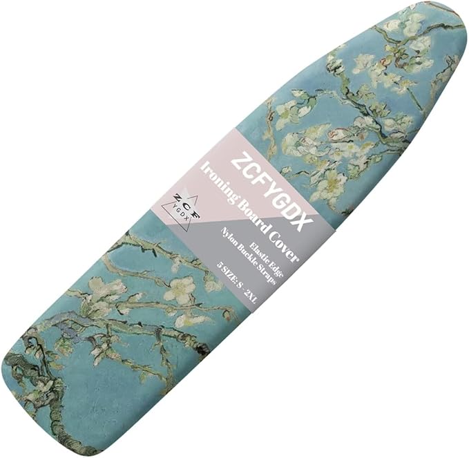 ZCFYGDX William Morris Prints Ironing Board Cover 3 Nylon Buckle Fastening Easy to Install Iron Decor Covers Standard with Elastic Edge Scorch Resistant Protective Covers for Iron Board 14x45 Inch