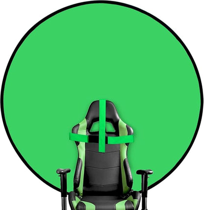 Portable Green Screen Chair, 57 in Greenscreen Backdrop with Stand Double Sided Foldable Green Background, Chroma Key, for Photography Streaming Gaming Photo Zoom Video Chats and Meeting
