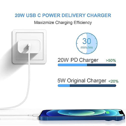 iPhone 14 Charger,Fast Charger iPhone [MFi Certified]Type C Charger USB C to Lightning Cable 20W Fast Charging Adapter Block for iPhone 14/14 Pro/13Pro Max/iPhone 12 Mini/12 Pro Max/11/XS/XR/X/SE/iPad