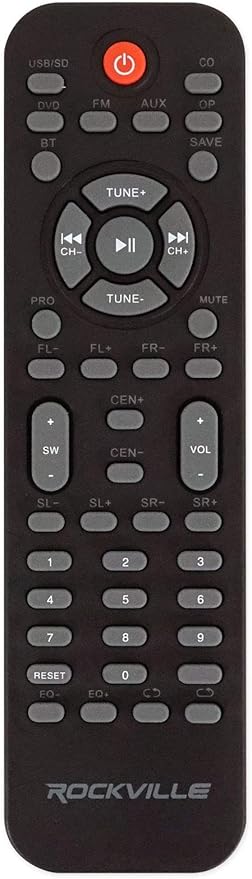 Rockville HTS45 800w 5.1 Channel Home Theater Audio System, Bluetooth Connectivity, USB/SD Playback, Wall-Mountable Speakers, for Home Entertainment