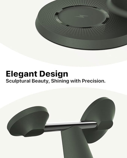 3 in 1 Wireless Charging Station for Apple Device: Fast Charging Station for iPhone and Watch with MagSafe, Stable Charger Stand for iPhone 12-16 & iWatch & AirPods