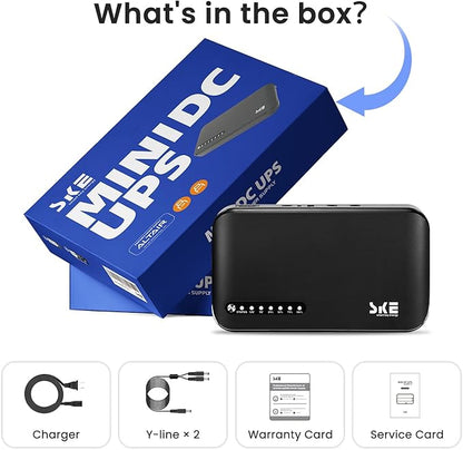 Mini UPS DC 20000mAh Battery Backup & Surge Protector Uninterruptible Power Supply for Router Modem USB Type-C Mini UPS 5V/9V/12V DC20000 Plus Altair