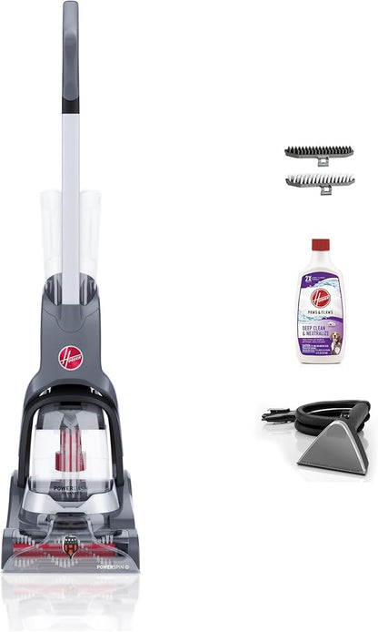 Hoover PowerDash Pet Advanced Compact Carpet Cleaner Machine with Above Floor Cleaning, Lightweight Carpet Shampooer Machine, Pair with a Hoover Carpet Cleaner Solution for a Bright, Refreshed Home