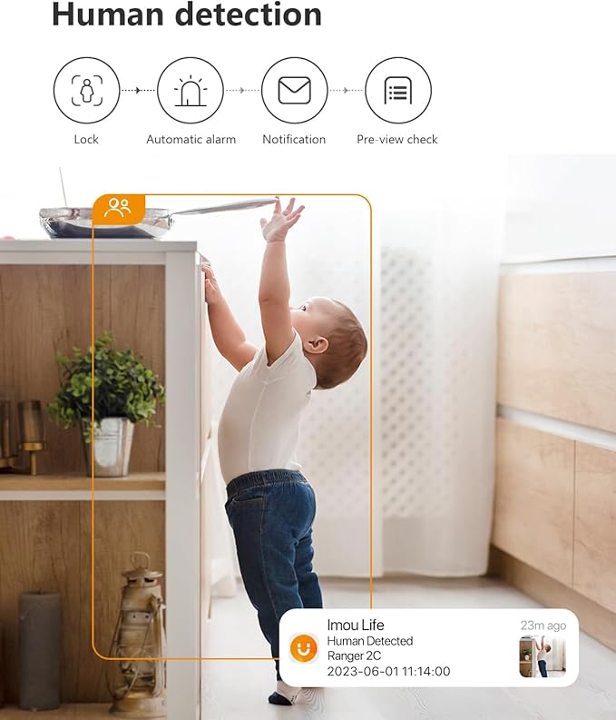 Imou 2K WiFi Security Camera Indoor Pet Dog Baby Camera with AI Human/Motion/Sound Detection, 360° Wireless IP Home Security Camera, Smart Tracking, Siren, Night Vision, 2-Way Audio, Works with Alexa