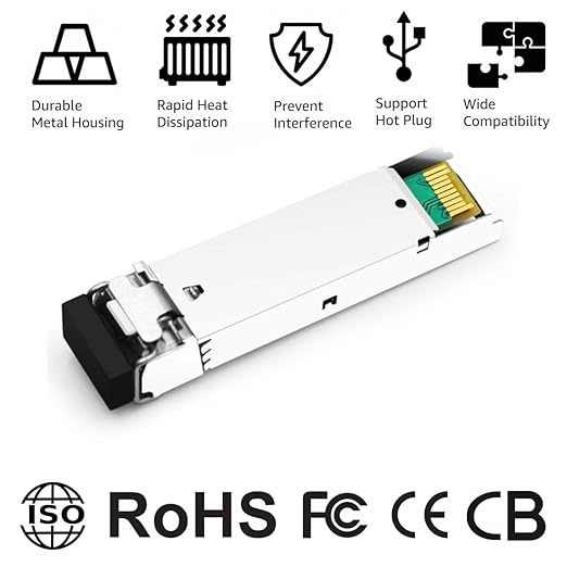 OPSTRAN 1000BASE-LX/LH SFP Optical Transceiver Module Compatible with Cisco Meraki MA-SFP-1GB-LX10 1310nm 20km DDM Duplex LC SMF 4 Pack