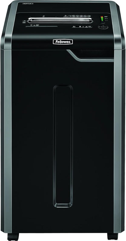 Fellowes Powershred 325Ci 100% Jam Proof 22-Sheet Cross-Cut Commercial Grade Paper Shredder (3831001) , Black