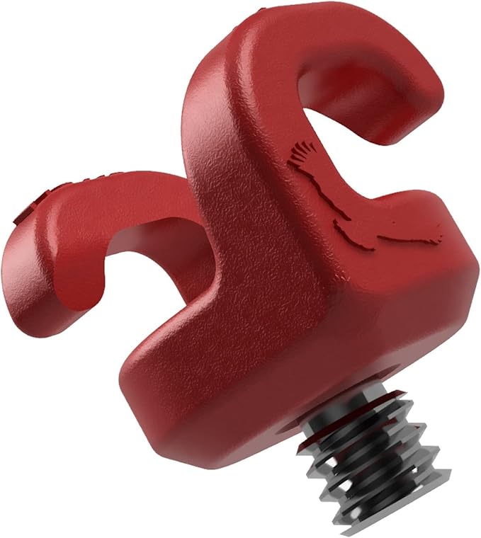 KONDOR BLUE x Armando Ferreira | MondoTies Cable Management Clips for Cameras | Cable organization, 1/4"-20 Mounted, Holds 2-3 cables, & Supports up to 20lbs of force (5-Pack) | Red