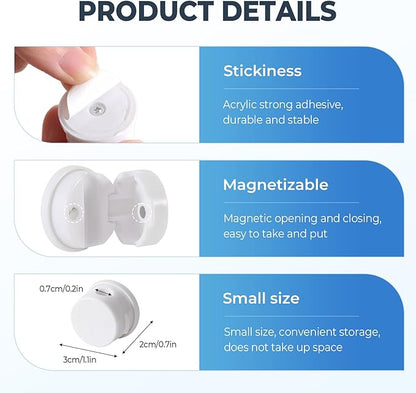 Cord Organizer Holder, Cable Management Cord Holder Organizer, Under Desk Cord Hider, for Home Office Desk Phone Car Wall Desktop Nightstand (White-6PCS)