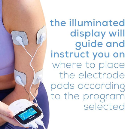 Beurer EM49 Digital TENS & EMS Device for Pain Relief and Muscle Stimulation, 15 TENS Programs, 35 EMS Programs, 2 Adjustable Channels with 4 Self-Adhesive Electrodes