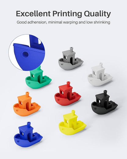 ELEGOO PLA Filament 1.75mm White 4KG, 3D Printer Filament Dimensional Accuracy +/- 0.02mm, 4pcs 1kg Spool(2.2lbs) Fit Most FDM 3D Printers
