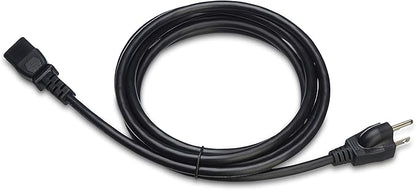 Amazon Basics PC Power Cord, 10 feet, 5-Pack, AC Power Cord for Monitor, Computer, TV, 3 Prong, 18 AWG, 125 Volts, Black