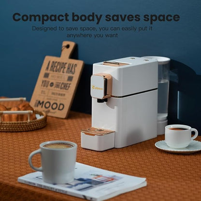 Espresso Machine for Coffee Capsules Compatible with Nespresso OriginalLine Machine, Espresso Maker for Nespresso OriginalLine, Bestpresso Coffee Capsules Peet's Espresso more (White)