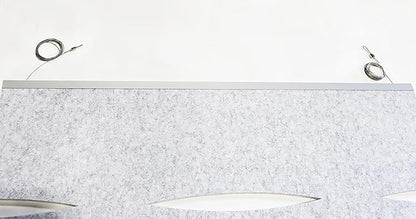 Escape Acoustic Wall Art | Matrix Design | Suspended Sound Proofing Panels | Eco-Friendly Recycled Material | 48X30 | Orange Yellow