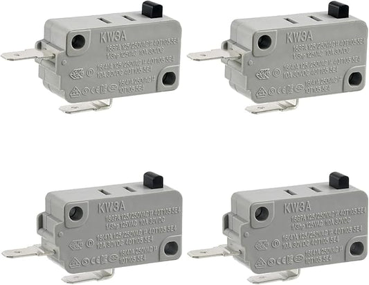 BOJACK Microwave Oven Door Switch KW3A 16A 125/250 V Door Interloc (Pack of 2 pcs Normally Close and 2 pcs Open Switchs)