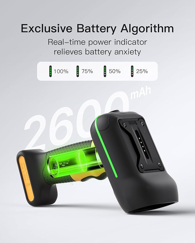 Inateck Industrial Barcode Scanner Bluetooth, 1D Scanner Wireless with IP67 Waterproof and Dustproof, Handscanner with App & SDK，BCST-61