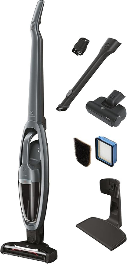 Electrolux WellQ7 Pet Cordless 2-in-1 Vacuum Cleaner with Motorized PetPro+ Nozzle for Easy Pet Hair Removal, 50-Minute Run Time, 2 Power Modes, Shale Gray
