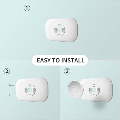 Petrichor Nest Thermostat Wall Plate - Compatible With Google Nest 2020 - Trim Kit, Cover Accessory for Easy Installation (2 Pack White)