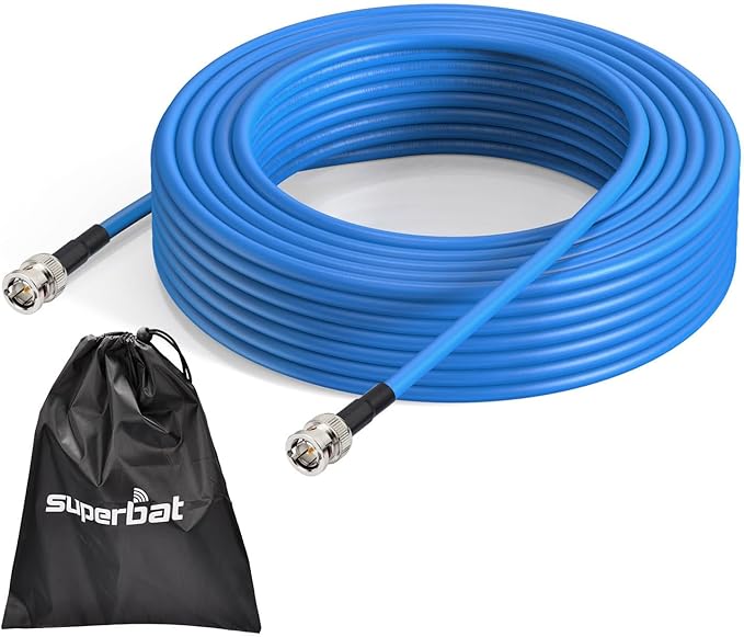 Superbat SDI Cable Long 75 Ohm BNC Cable 3G/6G/12G (Belden 1694A)，1-300FT, Support HD-SDI/3G-SDI/6G-SDI/4K/8K Video,Precision SDI Camera Wire (1Pcs)