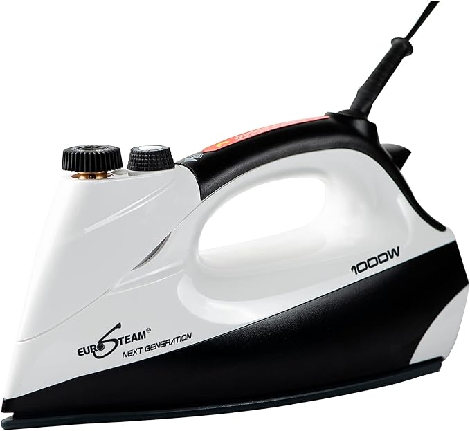 Eurosteam Next Generation Iron - Powerful Steam with Built-in Boiler - No Temperature Setting for All Fabrics - Experience Professional-Quality Ironing to cut your time in half.