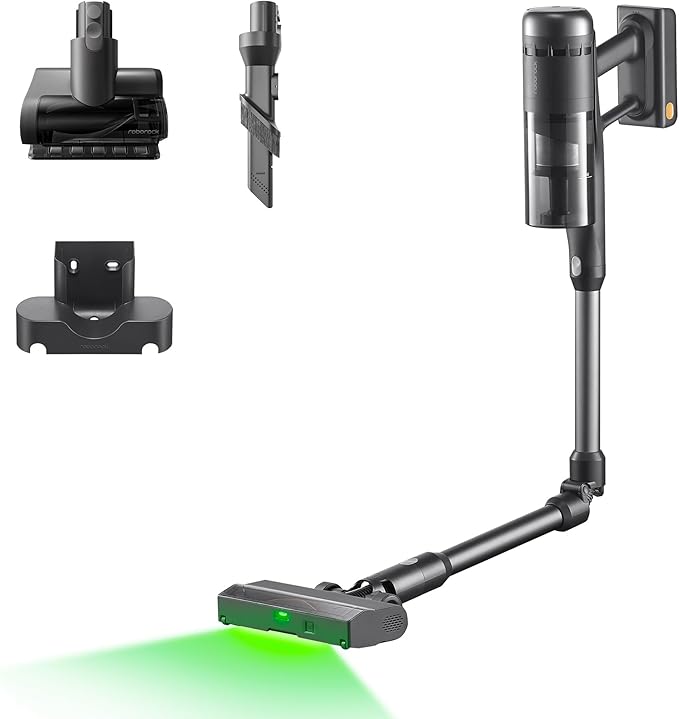roborock H60 Ultra Cordless Stick Vacuum Cleaners, Upgraded 210AW Suction Stick Vacuum with 90-Min Runtime, 90° Bendable Tube, LED Dust Detection, Vacuum Cleaner for Carpets, Hard Floors & Pet Hair