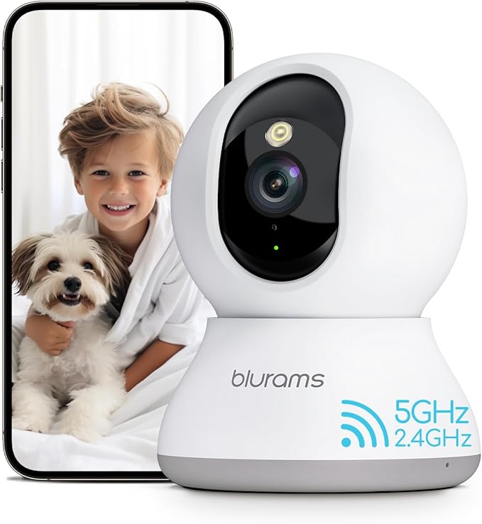 blurams Pet Camera 2K, Dog Camera with Phone App, 360° PTZ Indoor Cameras for Home Security Indoor, Color Night Vision, 2-Way Talk, Motion Detection&Tracking, Cloud&SD