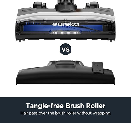 Eureka Bagless Canister Vacuum with Washable HEPA Filter, 16KPA Suction for Carpets/Hard Floors, Compact Design with 3 Cleaning Tools, 2-Motor Household Vacuum, Lightweight and Easy Maneuverable