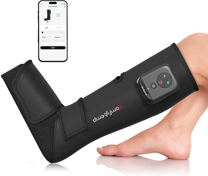 Comfytemp Air Compression Therapy Device K1011, Cordless Leg Massager for Circulation and Pain Relief, Portable Foot and Calf Massage Boot, Ideal for Dad Men Mom Women Seniors (1 Pack)