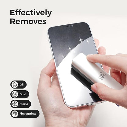 CLICK CLEAN 2Pcs Screen Cleaner, Fingerprint Proof Mist Cleaner Spray, All-in-One Cleaner with Microfiber for All Phones, Laptop and Tablet Screens (Grey + Dark Blue)