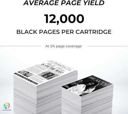TCT TN810XL Black Toner Cartridge 2 Pack - Compatible Replacement for Brother TN-810XL Black High Yield Works with Brother HL‐L9410CDN L9430CDN MFC‐L9610CDN L9630CDN Printers (12,000 Pages)