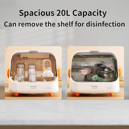 Baby Bottle Sterilizer and Dryer – UV Sterilizer 20L Large Capacity, Hot Air Drying, UV Sanitizer Box, No Need to add Water, No Need to Clean Regularly. Large Sterilizer for Nail Tools.