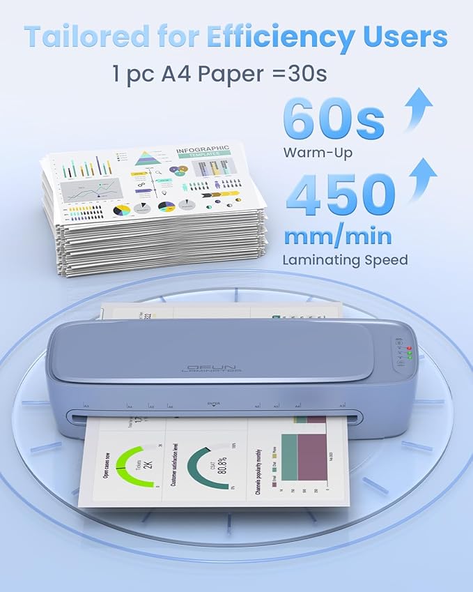13 Inch Laminator Machine 11x17 with Laminating Sheets Personal Laminator for Teachers, 60S Warm Up Cold Thermal Lamination Machine for Home Office, A3 Laminating Machine Portable Paper Laminate Kit