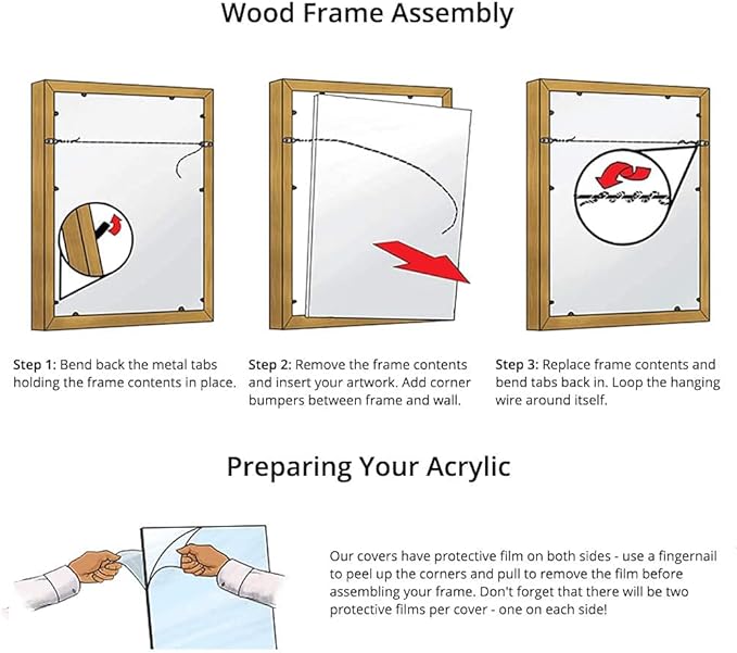 Frame It Easy 33 x 35 White Wood Frame (Derby)